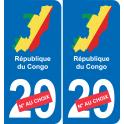 Kongo karte fahne aufkleber sticker plakette ez