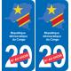 Kongo DR karte fahne aufkleber sticker plakette ez