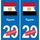 Egipto mapa de la bandera de la etiqueta engomada de la etiqueta engomada de la placa de matriculación