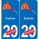 Eritrea karte fahne aufkleber sticker plakette ez