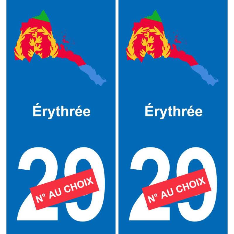 Eritrea karte fahne aufkleber sticker plakette ez