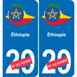 Äthiopien karte fahne aufkleber sticker plakette ez