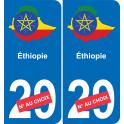 Äthiopien karte fahne aufkleber sticker plakette ez
