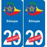 Äthiopien karte fahne aufkleber sticker plakette ez