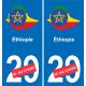 Ethiopia map flag sticker sticker plaque immatriculation