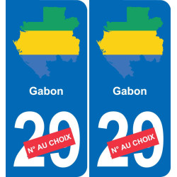 Gabun karte fahne aufkleber sticker plakette ez