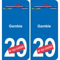 Gambia karte fahne aufkleber sticker plakette ez