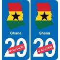 Ghana karte fahne aufkleber sticker plakette ez