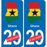 Ghana mapa de la bandera de la etiqueta engomada de la etiqueta engomada de la placa de matriculación