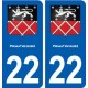 22 Pléneuf-Val-André blason ville autocollant plaque sticker