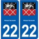 22 Pléneuf-Val-André blason ville autocollant plaque sticker