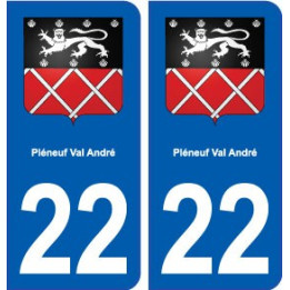 22 Pléneuf-Val-André blason ville autocollant plaque sticker