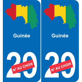 Guinea map flag sticker sticker plaque immatriculation