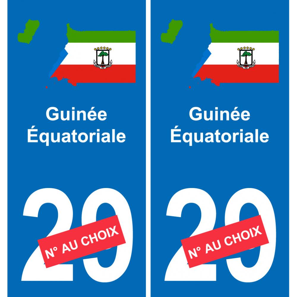 Guinea Equatoriale mappa bandiera adesivo adesivo targa di immatricolazione