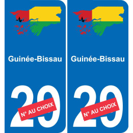 Guinea-Bissau karte fahne aufkleber sticker plakette ez