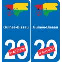 Guinea-Bissau karte fahne aufkleber sticker plakette ez