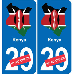 Kenya map flag sticker sticker plaque immatriculation