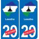 Lesotho map flag sticker sticker plaque immatriculation