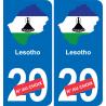 Lesotho carte drapeau autocollant sticker plaque immatriculation auto voiture département