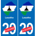Lesotho karte fahne aufkleber sticker plakette ez