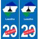 Lesotho map flag sticker sticker plaque immatriculation