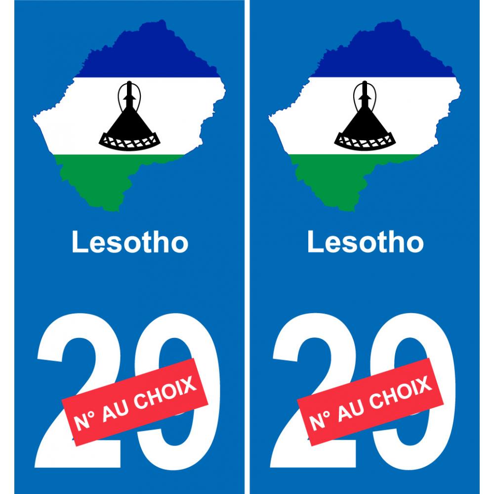 Lesotho karte fahne aufkleber sticker plakette ez