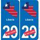 Liberia map flag sticker sticker plaque immatriculation