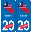 Liberia karte fahne aufkleber sticker plakette ez