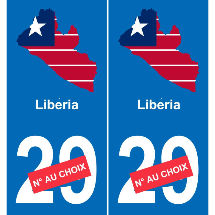 Liberia map flag sticker sticker plaque immatriculation