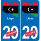 Libya map flag sticker sticker plaque immatriculation