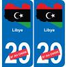Libya map flag sticker sticker plaque immatriculation