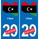 Libia mappa bandiera adesivo adesivo targa di immatricolazione
