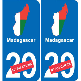 Madagascar karte fahne aufkleber sticker plakette ez