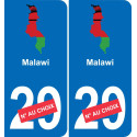 Malawi karte fahne aufkleber sticker plakette ez