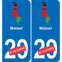 Malawi karte fahne aufkleber sticker plakette ez