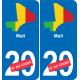 Mali map flag sticker sticker plaque immatriculation