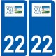 22 Pléneuf-Val-André logo ville autocollant plaque sticker