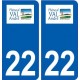 22 Pléneuf-Val-André logo ville autocollant plaque sticker