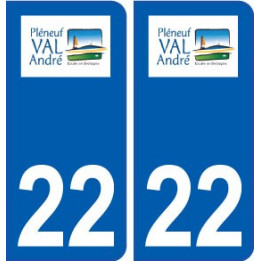 22 Pléneuf-Val-André logo ville autocollant plaque sticker