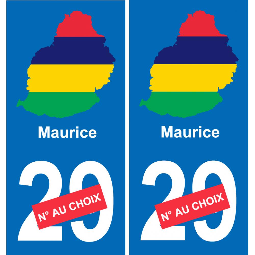 Mauritius karte fahne aufkleber sticker plakette ez