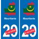 Mauretanien karte fahne aufkleber sticker plakette ez