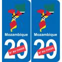 Mosambik karte fahne aufkleber sticker plakette ez