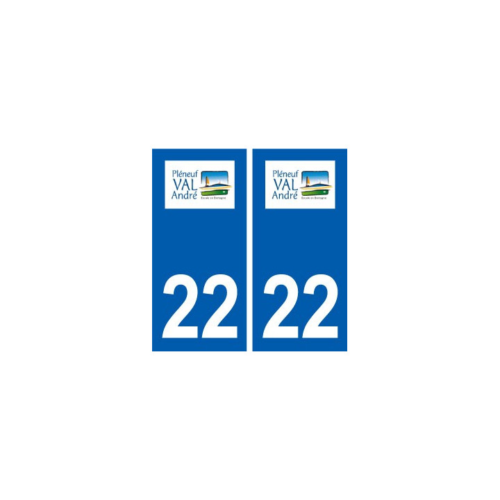 22 Pléneuf-Val-André logo ville autocollant plaque sticker