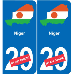 Niger map flag sticker sticker plaque immatriculation