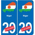 Niger karte fahne aufkleber sticker plakette ez