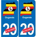 Uganda karte fahne aufkleber sticker plakette ez