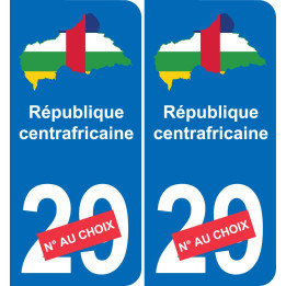 Zentralafrikanische Republik karte fahne aufkleber sticker plakette ez
