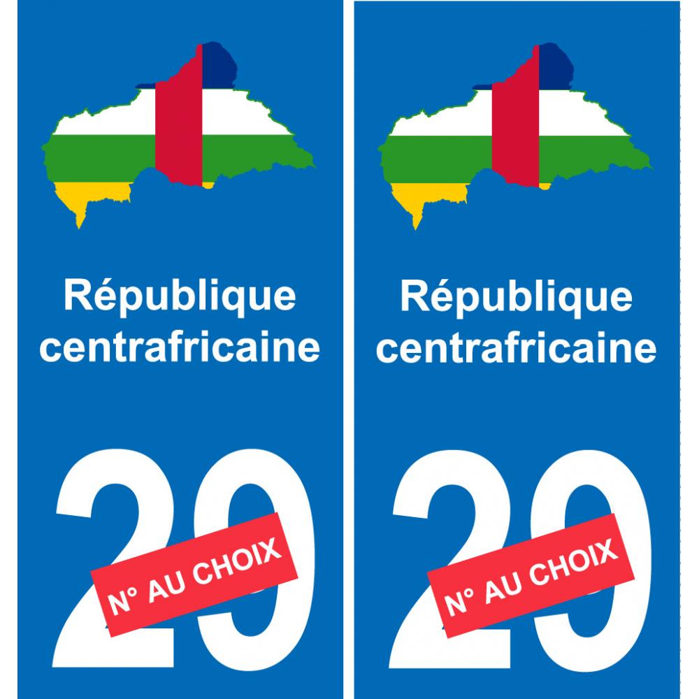 Repubblica Centrafricana mapa de la bandera de la etiqueta engomada de la etiqueta engomada de la placa de matriculación