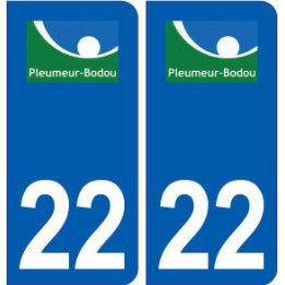 22 Pleumeur-Bodou logo ville autocollant plaque sticker