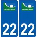 22 Pleumeur-Bodou logo ville autocollant plaque sticker